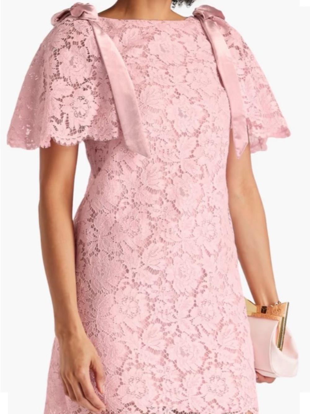 Valentino Garavani Blush Pink Lace Mini Dress - Picture 3 of 10